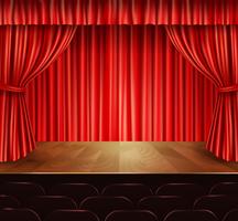 Theater stage background vector