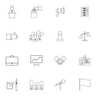 Elections icons set outline vector