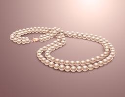 Pearl necklace realistic vector