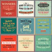 Success quotes colored set vector