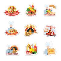 Pizza Label Set vector