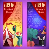 Circus banner vertical vector