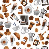 Coffee seamless pattern vector