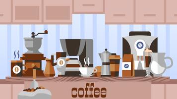 Coffee home concept vector