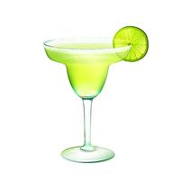 Margarita cocktail realistic vector