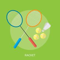 Racket Conceptual illustration Design vector