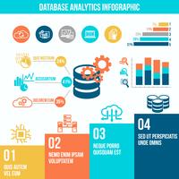 Database analytics infographics vector