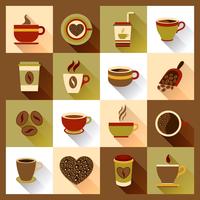 Iconos de la taza de cafe vector