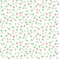 Seamless floral pattern with tiny pink flowers vector