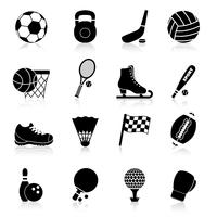 Iconos de deporte negro