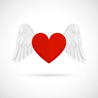 Heart With Wings vector