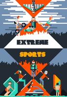 Póster de deportes extremos vector