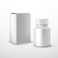 Blank medicine bottle vector