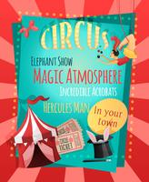 Circus retro poster vector