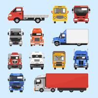Truck Icons Set vector