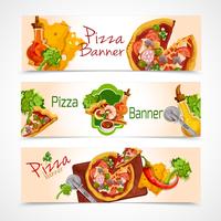 Pizza banners set vector