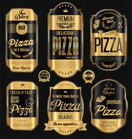 Pizza background retro design vector