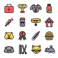 Veterinary Icon Set vector