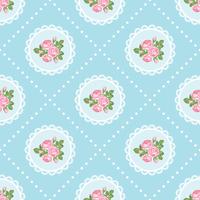 Shabby chic rose seamless pattern background vector