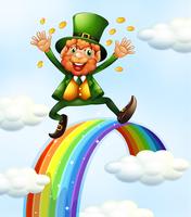 Feliz día de San Patricio en el cielo vector