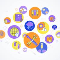 Network And Server Concept vector