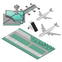 Conjunto de iconos de aeropuerto vector