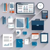 Business items set vector