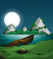 Nature landscape at night vector