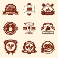 Chocolate labels set vector