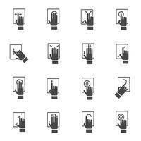 Hand Touching Screen Icons vector
