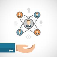 Connected people concept vector