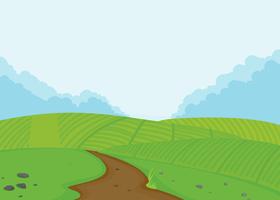 A farmland landscape background vector