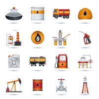 Iconos de la industria del petróleo vector
