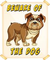 Beware of dog vector