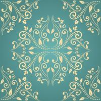 Floral damask pattern background vector