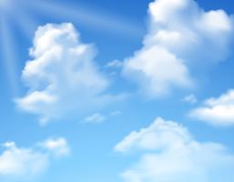 Sky with clouds vector