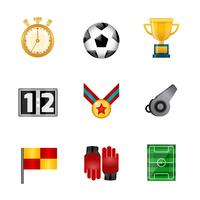 Iconos realistas de futbol vector