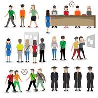 University people avatars vector