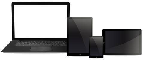 A set of compueter and tablet vector