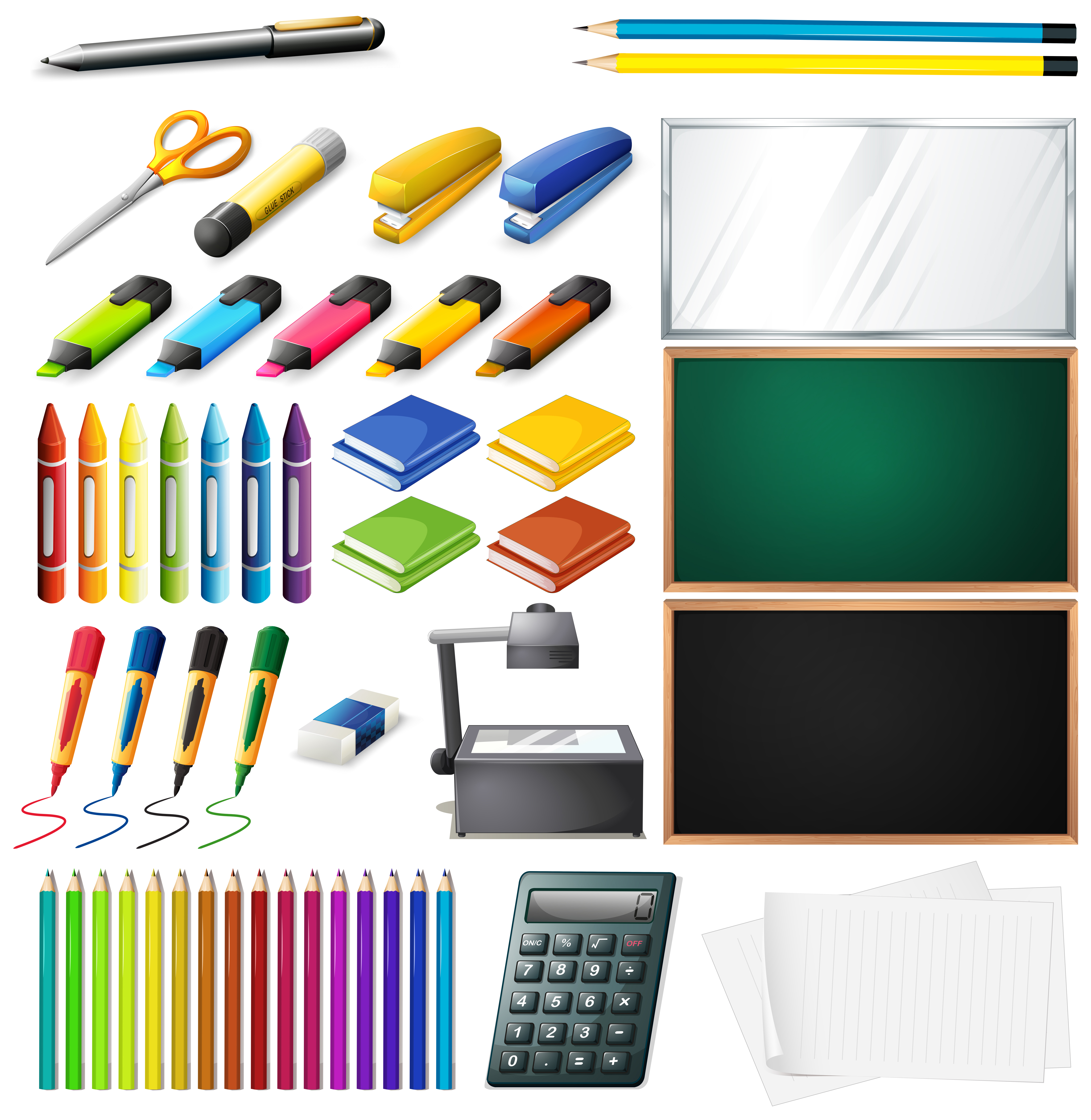 Diffe Types Of Office Supplies Free Vectors Diffe Types Of Office Supplies