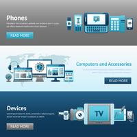 Devices Design Banner Set vector