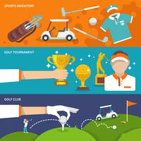 Golf banner set vector