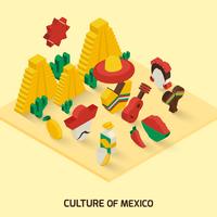 Mexican Icon Isometric vector