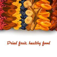 Dried fruit background print vector