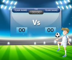 A soccer scoreboard template vector