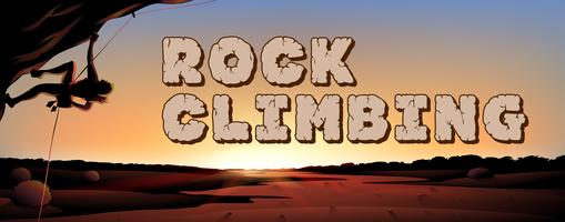 Font design for world rock climbing vector