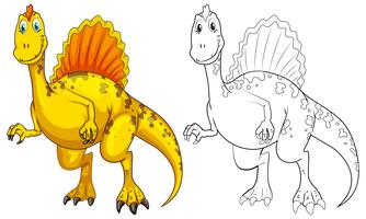 Animal outline for dinosaur vector