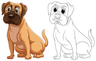 Animal outline for cute dog vector