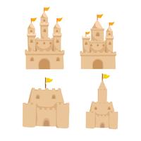 sand castle vector collection design