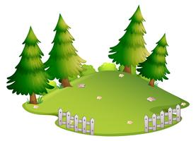 Background scene with park at daytime vector